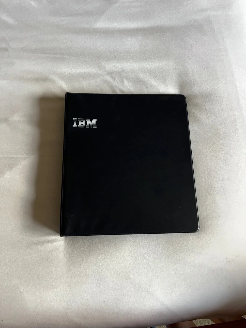 Vintage IBM Black 3-Ring Binder Binder-Style Case 11x10.5x1.5 Classic Logo